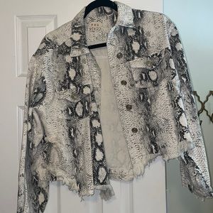 Snakeskin Jean Jacket